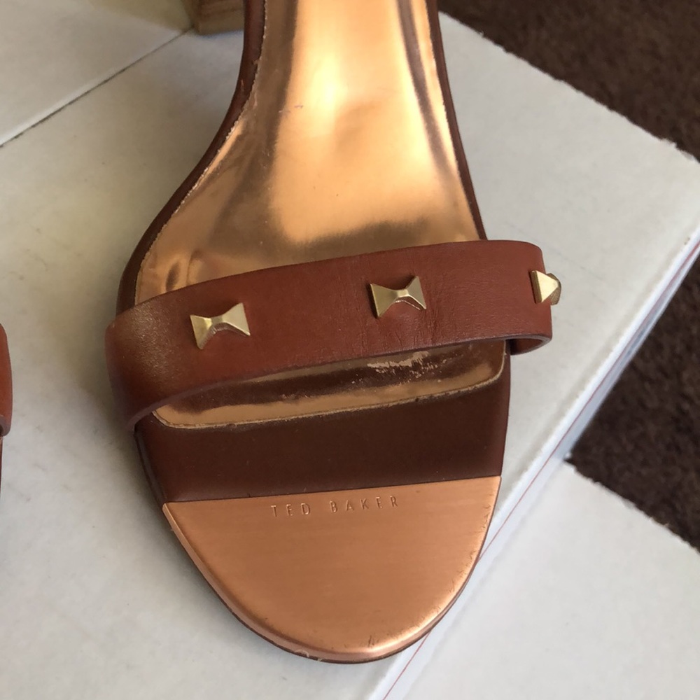 ⭕️ PRICE FIRM Ted Baker Size 40/10 Biah Studded Block Heels - Picture 4 of 13